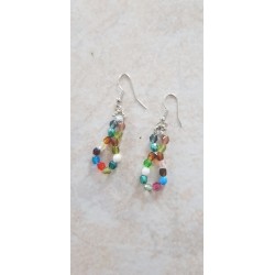 Boucles d'oreilles multicolore