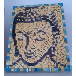 Tableau mosaïque sur toile:...