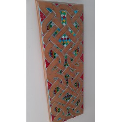 Mosaïque sur bois sculpté...